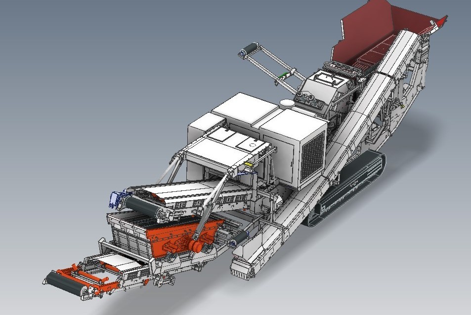 yatay rotor darbeli mobil kırıcı elek sistemi