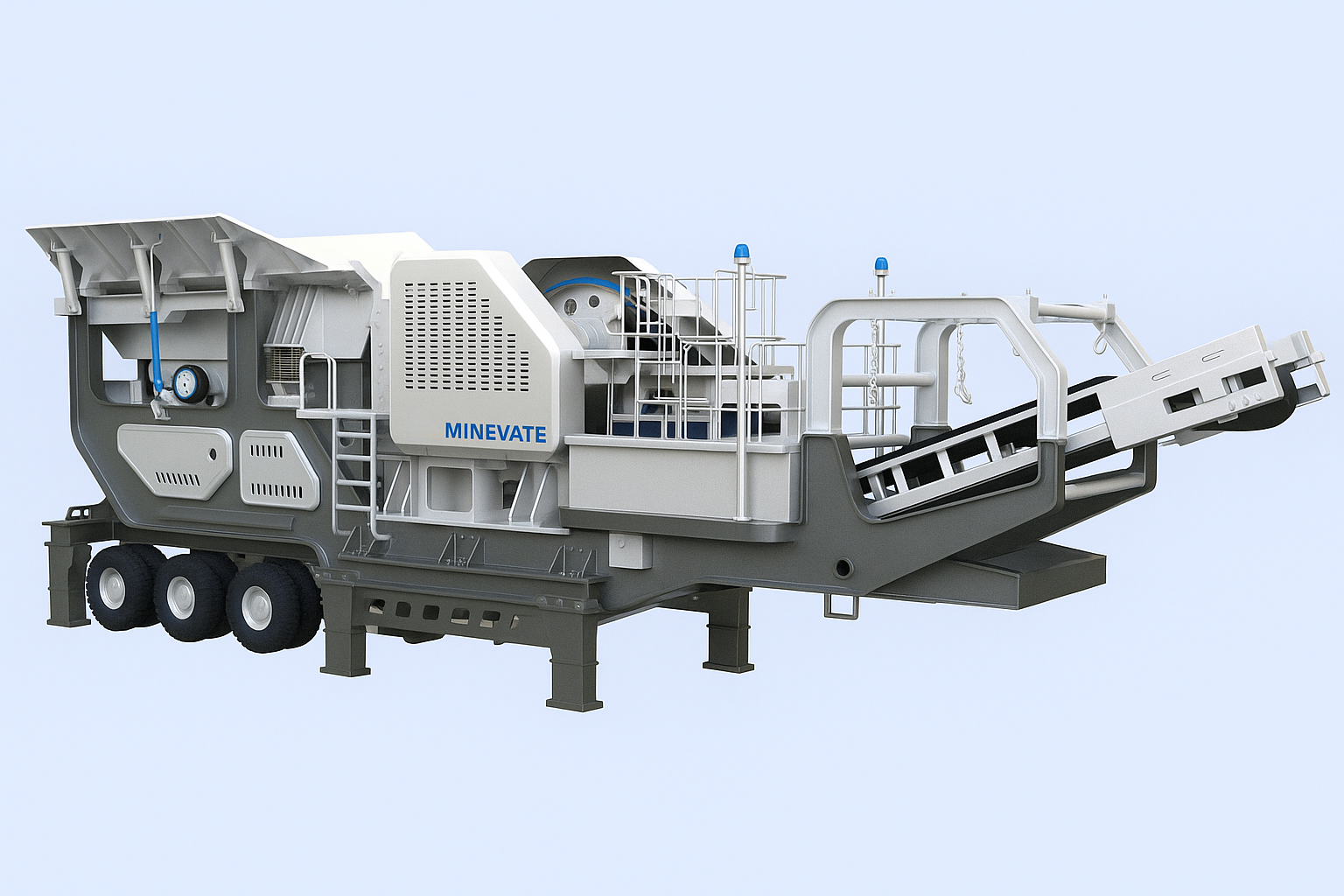 yüksek kapasiteli mobil çeneli kırıcı sahada