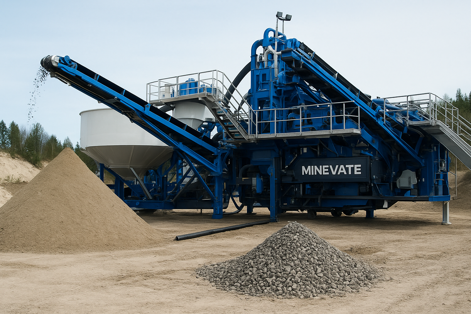 mobil kum yıkama, taşınabilir kum yıkama tesisi, agrega yıkama tesisi, madencilik kum tesisi, yüksek verimli kum yıkama, kum yıkama ekipmanı, taşınabilir agrega tesisi, Minevate kum yıkama