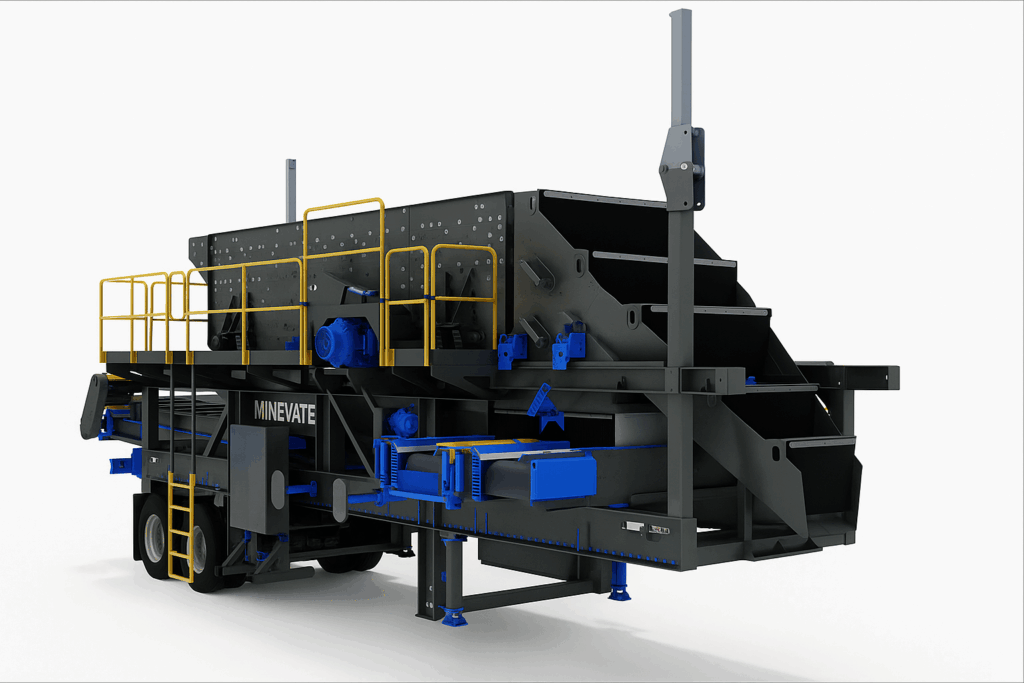 PHS2260, Minevate eleme tesisi, üç milli elek, 3 katlı vibrasyonlu elek, mobil agrega eleme